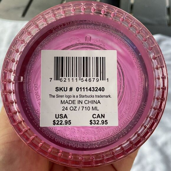 Starbucks Gradient Bubblegum Pink Silver Iridescent Tumbler - Picture 5 of 5